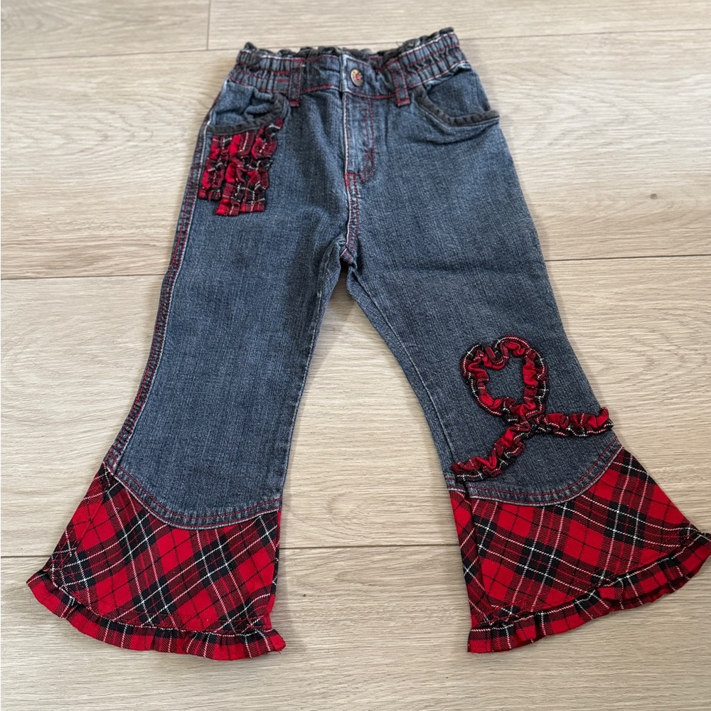 The Children's Place Red Plaid Accent Kids Jeans